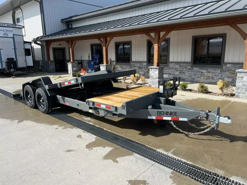 2025 Behnke 7' x 20' Heavy-Duty Gravity Tilt Trailer Behnke gravity tilt trailer, 7x20 tilt trailer, 16000 GVWR tilt trailer, gravity tilt equipment trailer, heavy-duty equipment trailer, equipment hauling trailer, contractor trailer, tilt deck trailer
