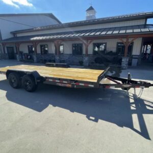 2025 H&H Car / Racing Trailer 9990 GVW 7x20' Manual Tilt Car Hauler Trailer 9990# GVW H8220MX-100