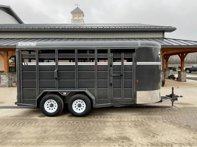 2025 CornPro Stock / Stock Combo Trailer 7000 GVW 16' 7000# GVW Livestock Trailer SB16-6S - Image 2