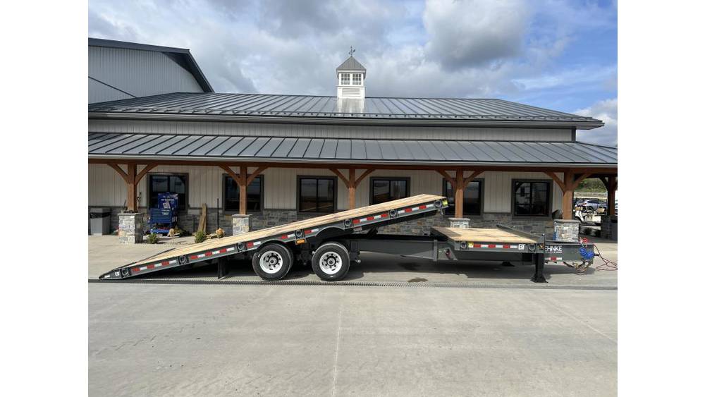 Shop the 2025 Behnke 102" x 30' Air Brake Gravity Tilt Deckover Trailer with a 45,000 GVWR, air brakes, and gravity tilt loading system for heavy equipment transport. Behnke deckover trailer, air brake deckover trailer, gravity tilt deckover trailer, 45000 GVWR tilt trailer, heavy equipment trailer, commercial tilt trailer, construction equipment trailer, 45K GVWR trailer