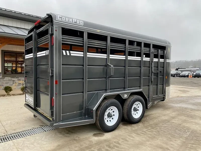 2025 CornPro Stock / Stock Combo Trailer 7000 GVW 16' 7000# GVW Livestock Trailer SB16-6S - Image 3