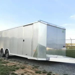 2026 NEO 8.5' x 24' Aluminum Enclosed Car Hauler Trailer NEO enclosed trailer, aluminum car hauler trailer, 8.5x24 enclosed trailer, 9990 GVWR car hauler, enclosed car trailer, race car trailer, cargo trailer, vehicle transport trailer