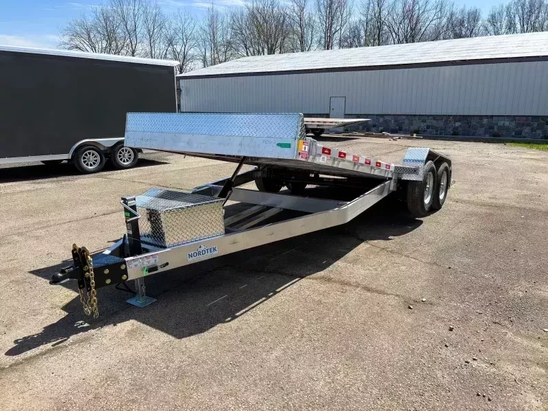 2026 Nordtek Trailers Car / Racing Trailer 9990 GVW 7x22' 9990# Aluminum Tilt Trailer TLT-SD-2SA10K-BP-82X22 - Image 5
