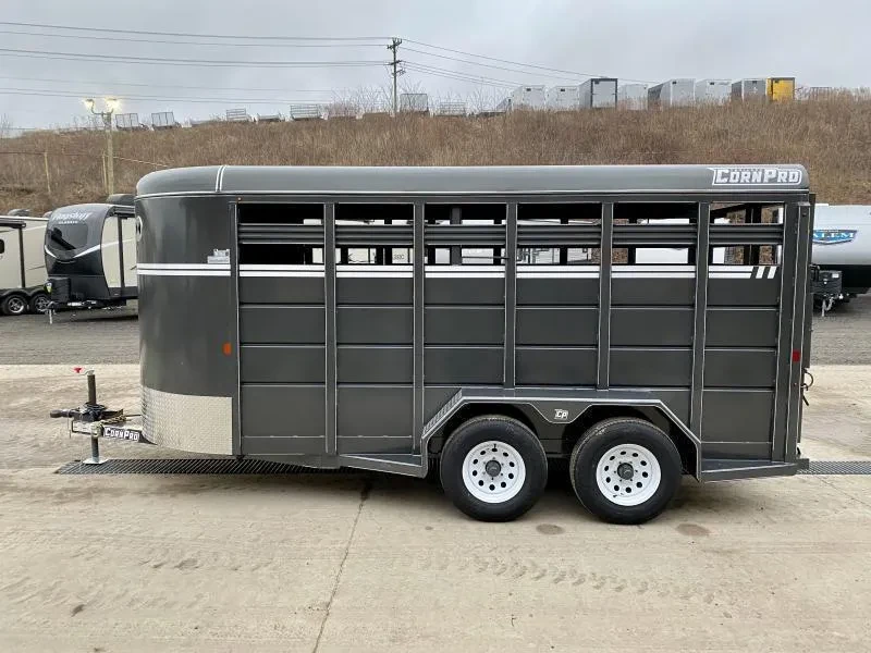 2025 CornPro Stock / Stock Combo Trailer 7000 GVW 16' 7000# GVW Livestock Trailer SB16-6S - Image 6
