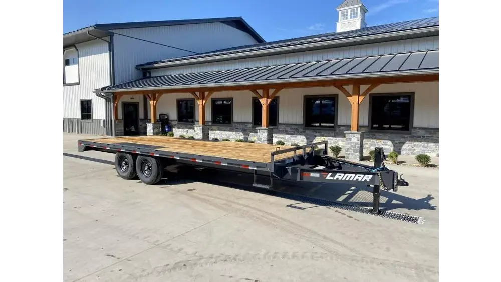 2026 Lamar Trailers Flatbed Trailer 14000 GVW 102x20' 14000# GVW Deckover Trailer F8022027-STRAIGHT