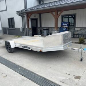2024 Aluma 7' x 14' Aluminum Utility Trailer with Rock Guard Aluma utility trailer, 7x14 utility trailer, aluminum utility trailer, 2990 GVWR utility trailer, rock guard utility trailer, open utility trailer, ATV trailer, lightweight utility trailer