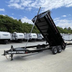 2025 Sure-Trac Dump Trailers 7x16' 15400# GVW * 7GA FLOOR * TELE HOIST * ST-BTL8216-154